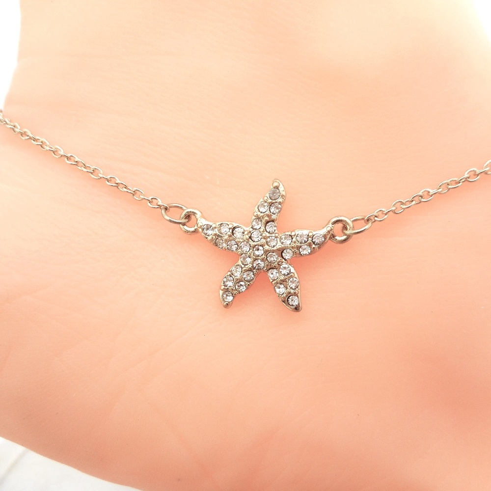 Crystal Starfish Anklet Ankle Bracelet